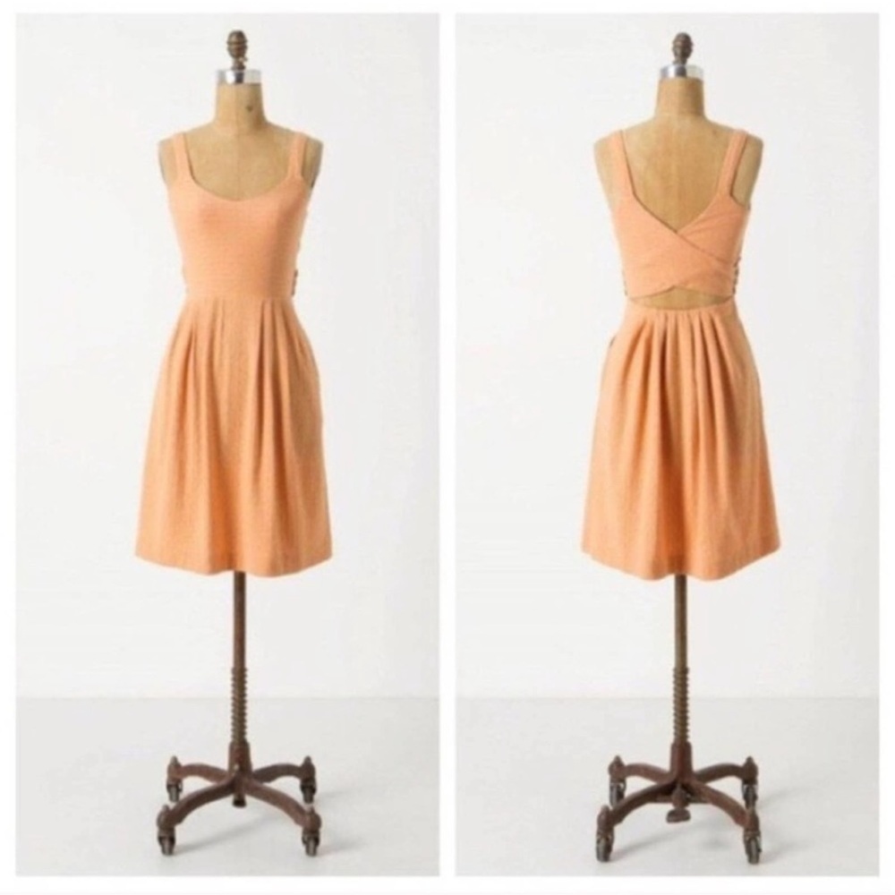 Beautiful Anthropologie dress. Pink and light orange. Size x-small.